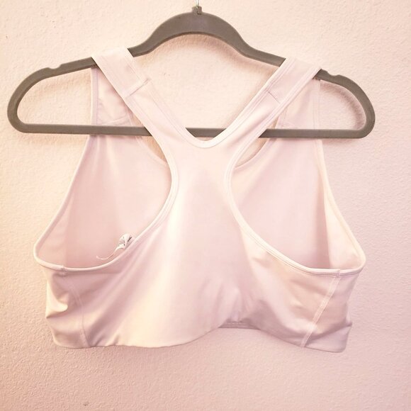 Nike White with Black Swoosh Sports Dri Fit Crop Top Size 2X EUC - Picture 3 of 5